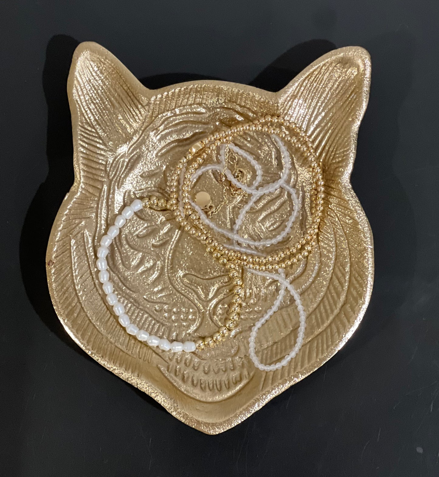 Brass Tiger Ring Dish