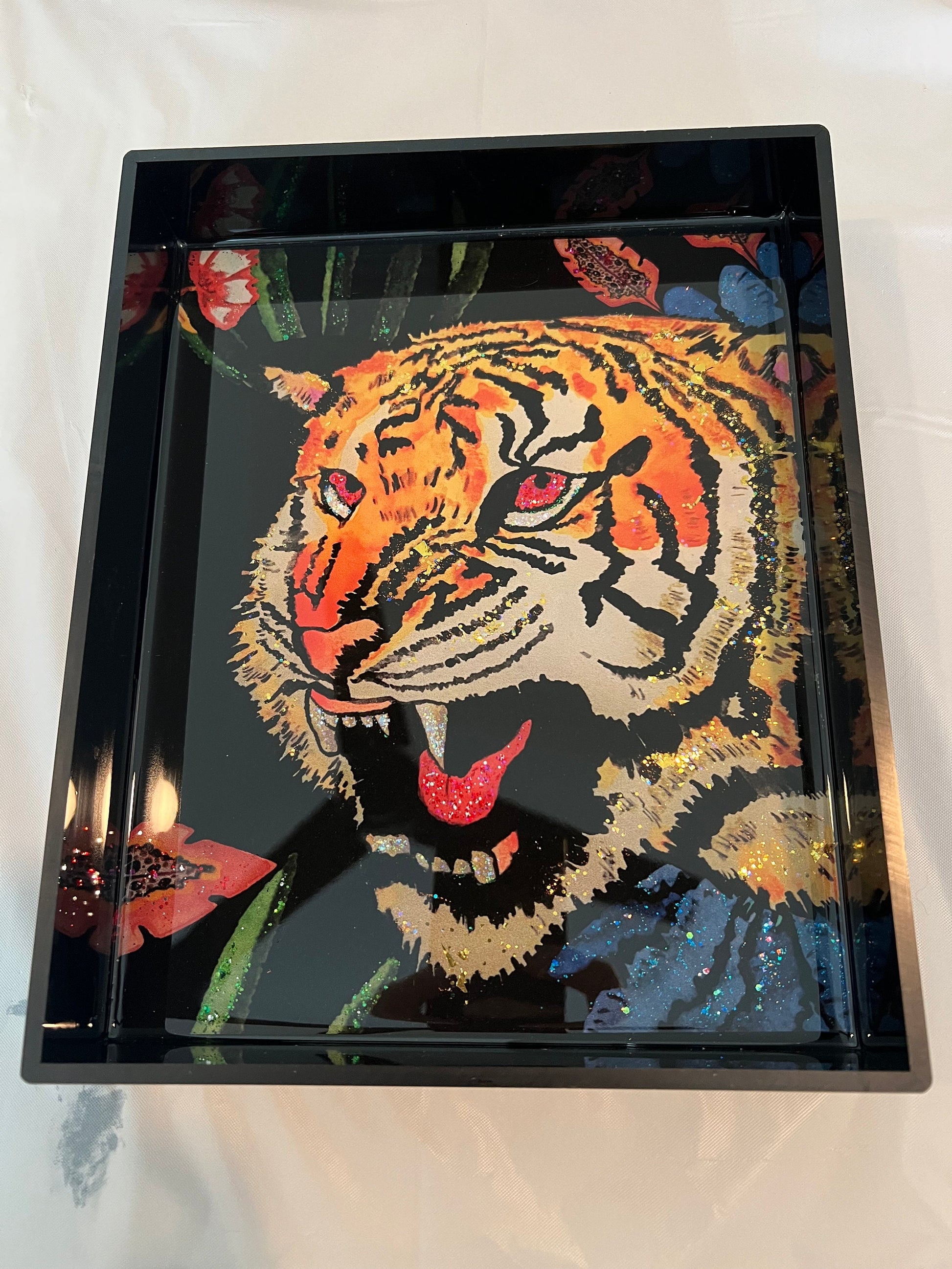 Gucci Tiger wallpaper catchall tray