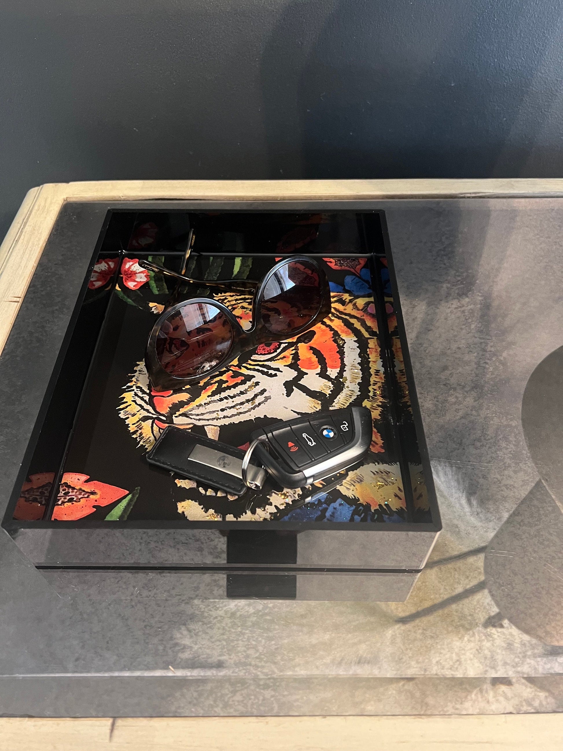 Gucci Tiger wallpaper catchall tray