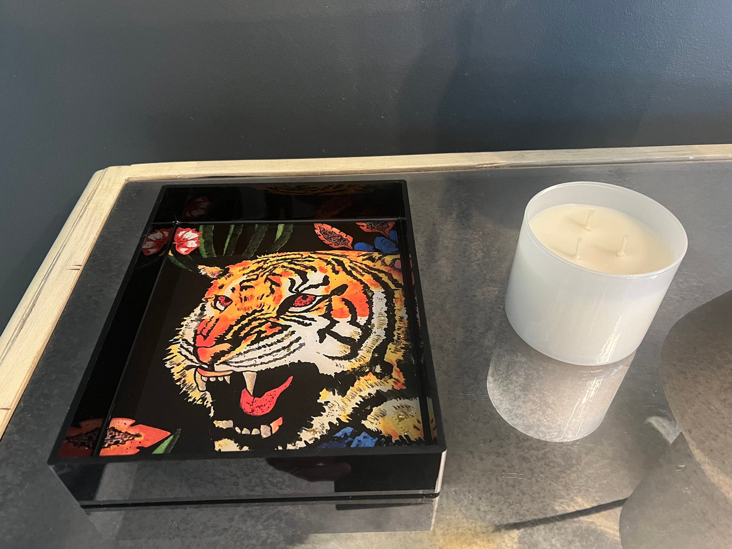 Gucci Tiger wallpaper catchall tray