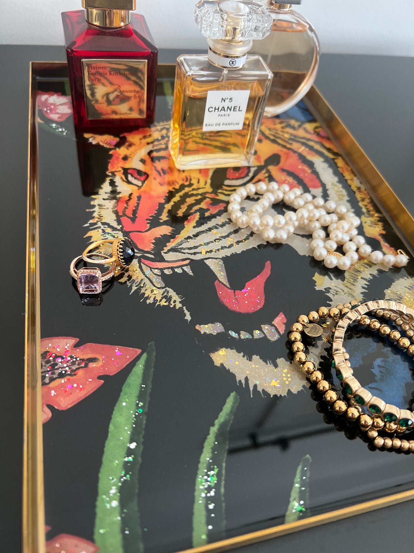 Gucci Tiger wallpaper catchall tray