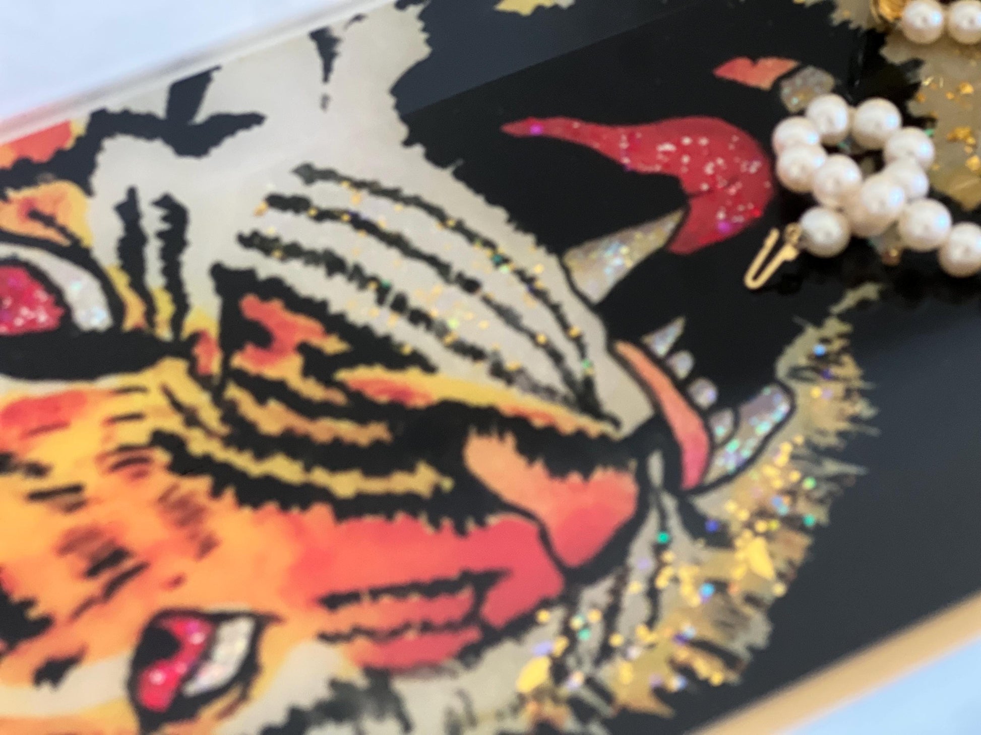 Ready to ship! Gucci Tiger wallpaper catchall tray for jewelry, perfumes, etc