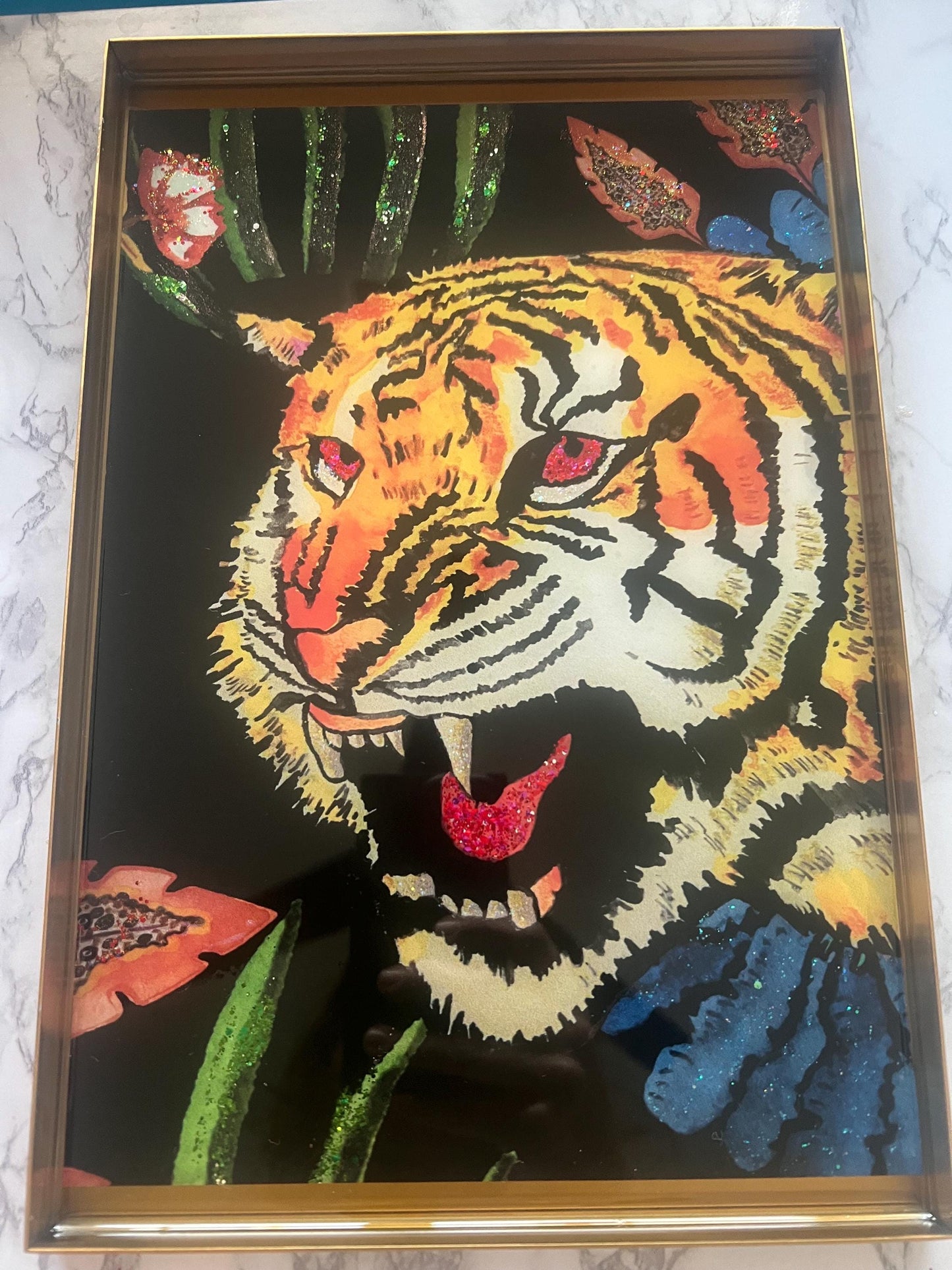 Gucci Tiger wallpaper catchall tray