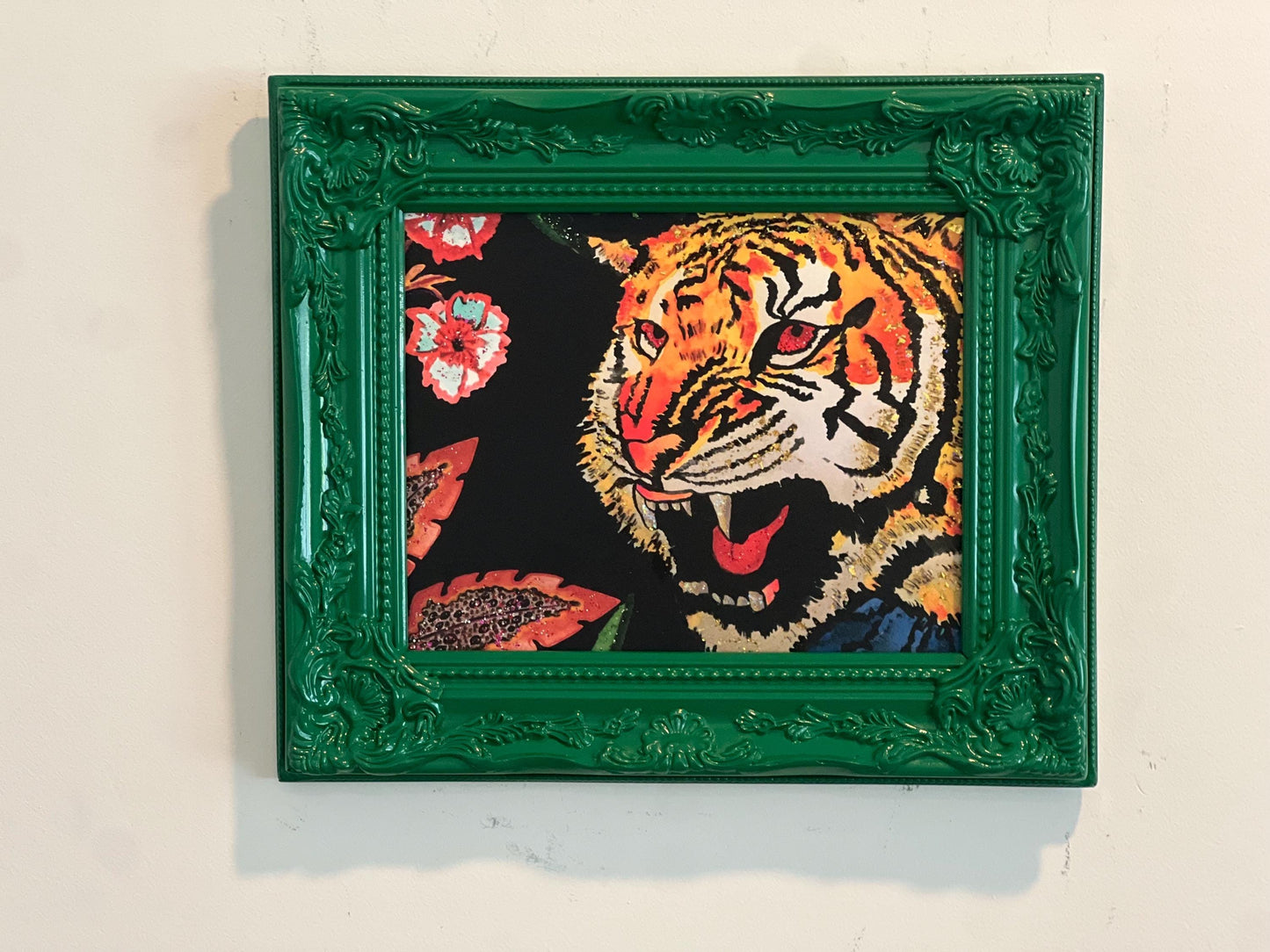 Gucci Tiger wallpaper framed art - ready to ship!