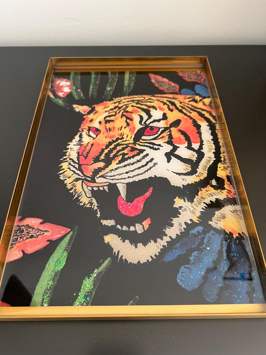 Gucci Tiger wallpaper catchall tray