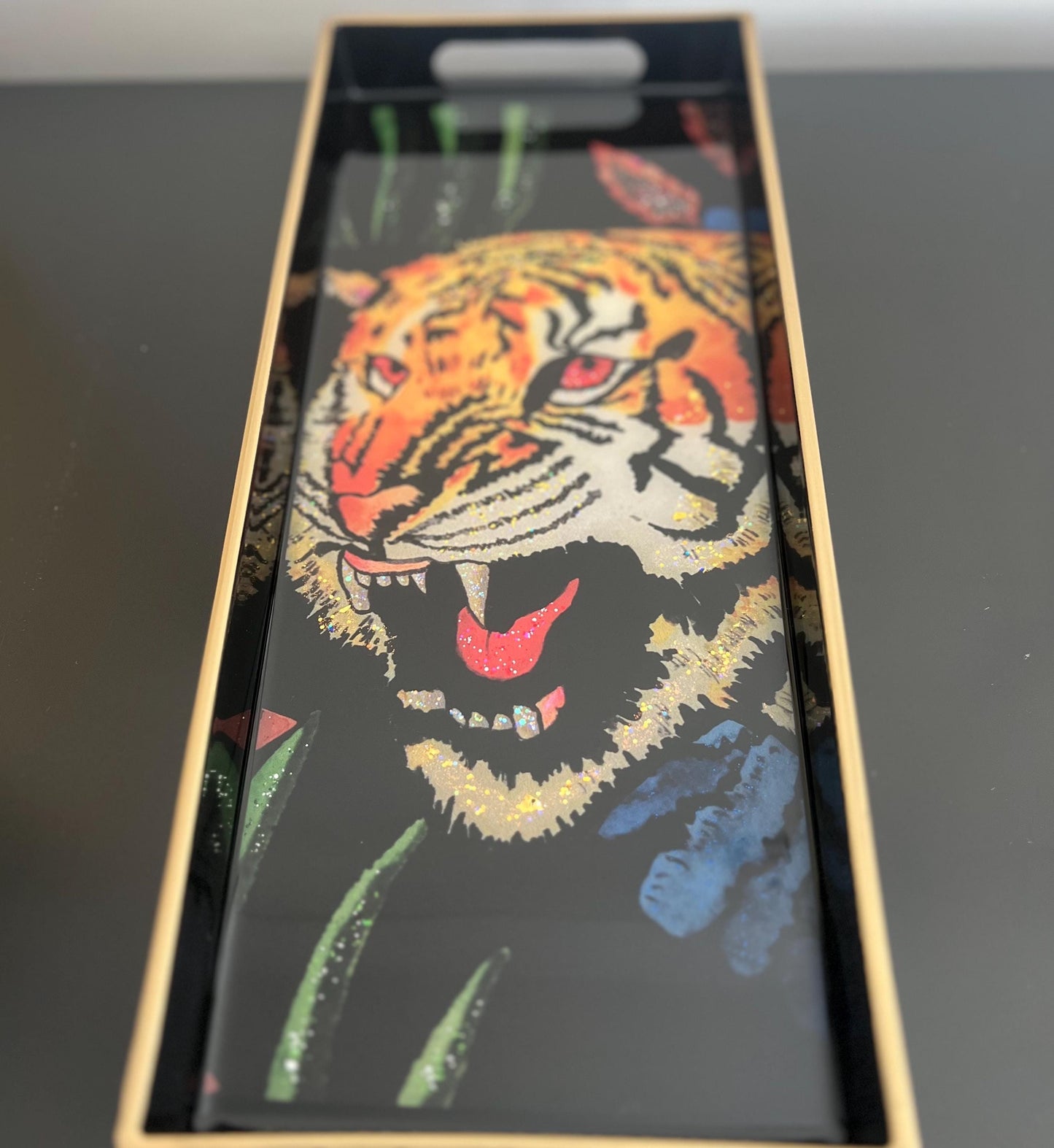 Gucci Tiger wallpaper catchall tray for jewelry, perfumes, etc